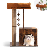 FUKUMARU cat-tree square post base offers sturdy play support.