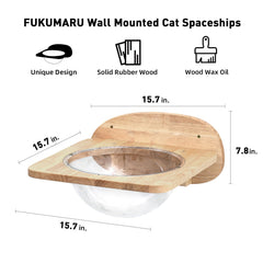 FUKUMARU cat wall pedals provide stable footholds for climbing and lounging.