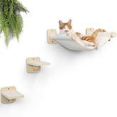 FUKUMARU Cat Wall Hammock two-steps set with sturdy mount for cozy elevated sleep.