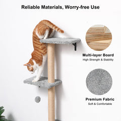 FUKUMARU cat wall shelves cat-bed offers cozy resting spot on a vertical setup