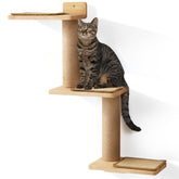 FUKUMARU Cat Wall Shelves left-right transform shows versatile climbing and scratching options.
