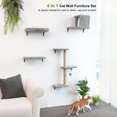 FUKUMARU cat wall shelves scratching post close-up highlights durable fibers and safe texture