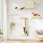 FUKUMARU Cat Wall Shelves show stability and durability for safe vertical play