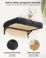 FUKUMARU cat wall shelves stable weighted design in gray
