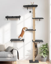 FUKUMARU cat wall shelves wood frame for sturdy play and climb