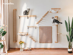 FUKUMARU rubber wood frame close-up with a solid wall mount.