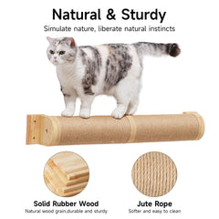 FUKUMARU thick-column post close-up shows durable support for multiple cats.