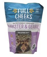 Full Cheeks hamster and gerbil pelleted diet bag for healthy digestion and convenient feeding.
