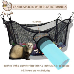 FULUE Ferret Ball Pit Hammock mesh ventilation detail promotes air flow and visibility.