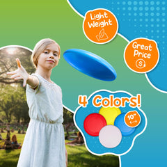 Fun Central 12-pack flying discs in white for park picnics and outdoor fun