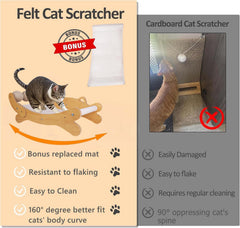 FUNACAY replacement felt mat for cat scratch pad demonstrates long-lasting durability