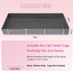 FunFurry dark-gray interior with waterproof coating protects floors during pets' activities.