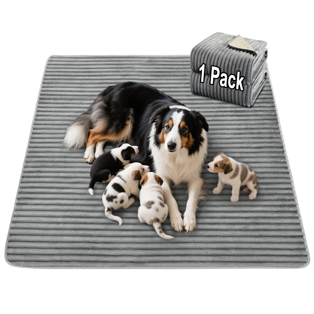 FunFurry pee pad close-up shows ultra-soft flannel for pet comfort.