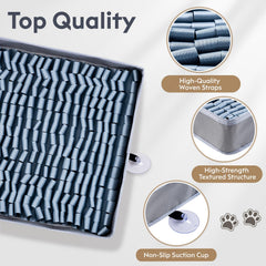 FunFurry snuffle mat suction base with two cups ensures secure play on floors