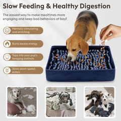 FunFurry Snuffle Mat shows suction cups stabilizing sessions on various floors.