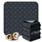FunFurry washable guinea pig cage liner 4-pack displayed for easy cleaning and reuse.