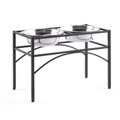 FUNKEEN elevated dog bowls stand front view for large breeds
