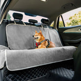 Funny Fuzzy dog seat cover back seat waterproof close-up showing durable fabric protects upholstery.