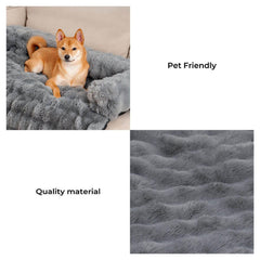 Funny Fuzzy machine-washable-material-grey makes cleanup quick after adventurous pets.