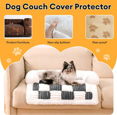 Funny Fuzzy pet couch cover 3-side-pillows adds head and neck support for relaxed lounging