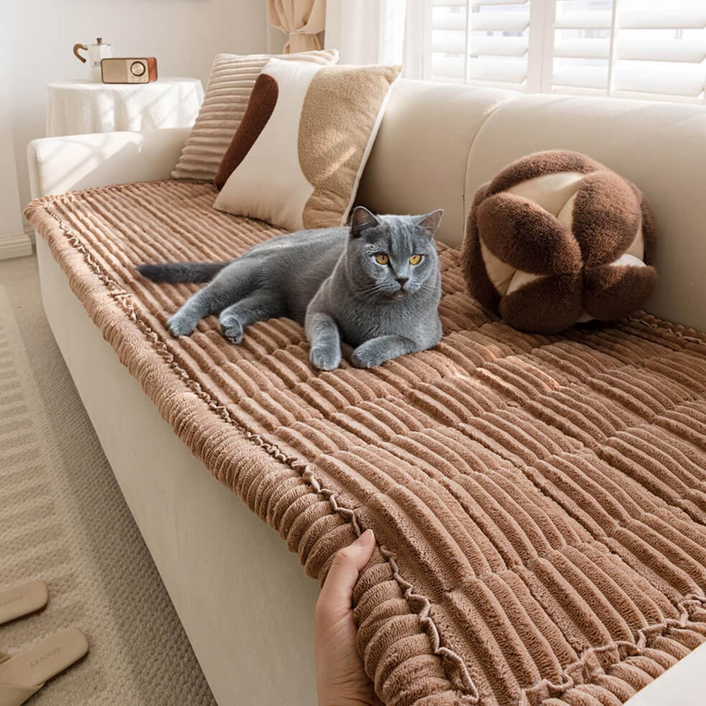 Funny Fuzzy soft-flannel close-up demonstrates cozy, pet-friendly fabric.