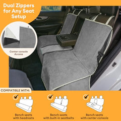 Funny Fuzzy seat cover anti-slip bottom attachment prevents shifting during drives.