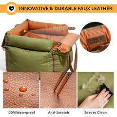 FUNNYFUZZY dog car seat in use demonstrates travel-friendly comfort.