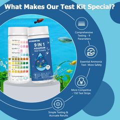 FUNSWTM test strips with color chart enable accurate readings.