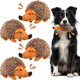 Funtery hedgehog dog toy front view promotes playful interaction for dogs.