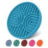 Fur-Brained slow feeder dish top view shows maze design for paced feeding