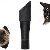 Fur-EEL pet hair removal tool on car seat for fast cleanup.