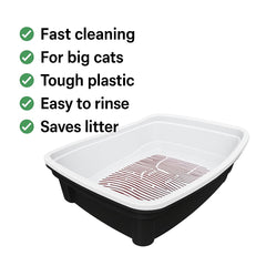 Furacao Pet Classic Plus inside angle illustrates efficient waste separation for quick cleaning.