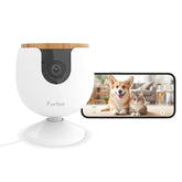 Furbo Mini in use shows a clear 1080p view from a wall mount for quick checks