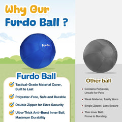 Furdo 30in Herding Ball with double zipper closure for durability