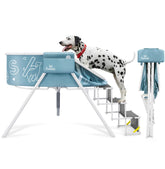 Furesh Big Dipper dog bath tub with stairs enables easy indoor grooming and back-friendly bathing.