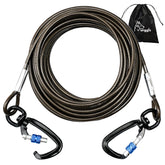 Furggis dog tie out cable with secure clip for backyard freedom