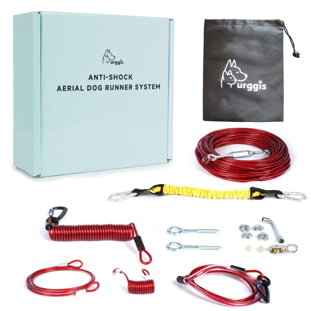 Furggis Runner main line cable for secure backyard dog exercise