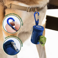 FURHAB royal blue soft fabric dispenser ready for walks