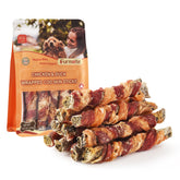 Furmate triple-flavor wrap pack shown as a tasty training reward for dogs