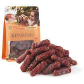 Furmate Soft Beef Sausage Dog Treats packaging shows resealable bag for easy storage.