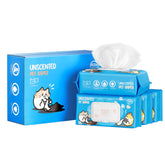 Furmini Unscented Pet Wipes 4-pack with lid for on-the-go cleanliness.