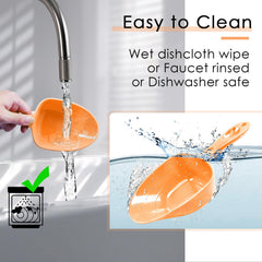 FURMYLOVE ergonomic non-slip handle helps secure a better grip during scooping.