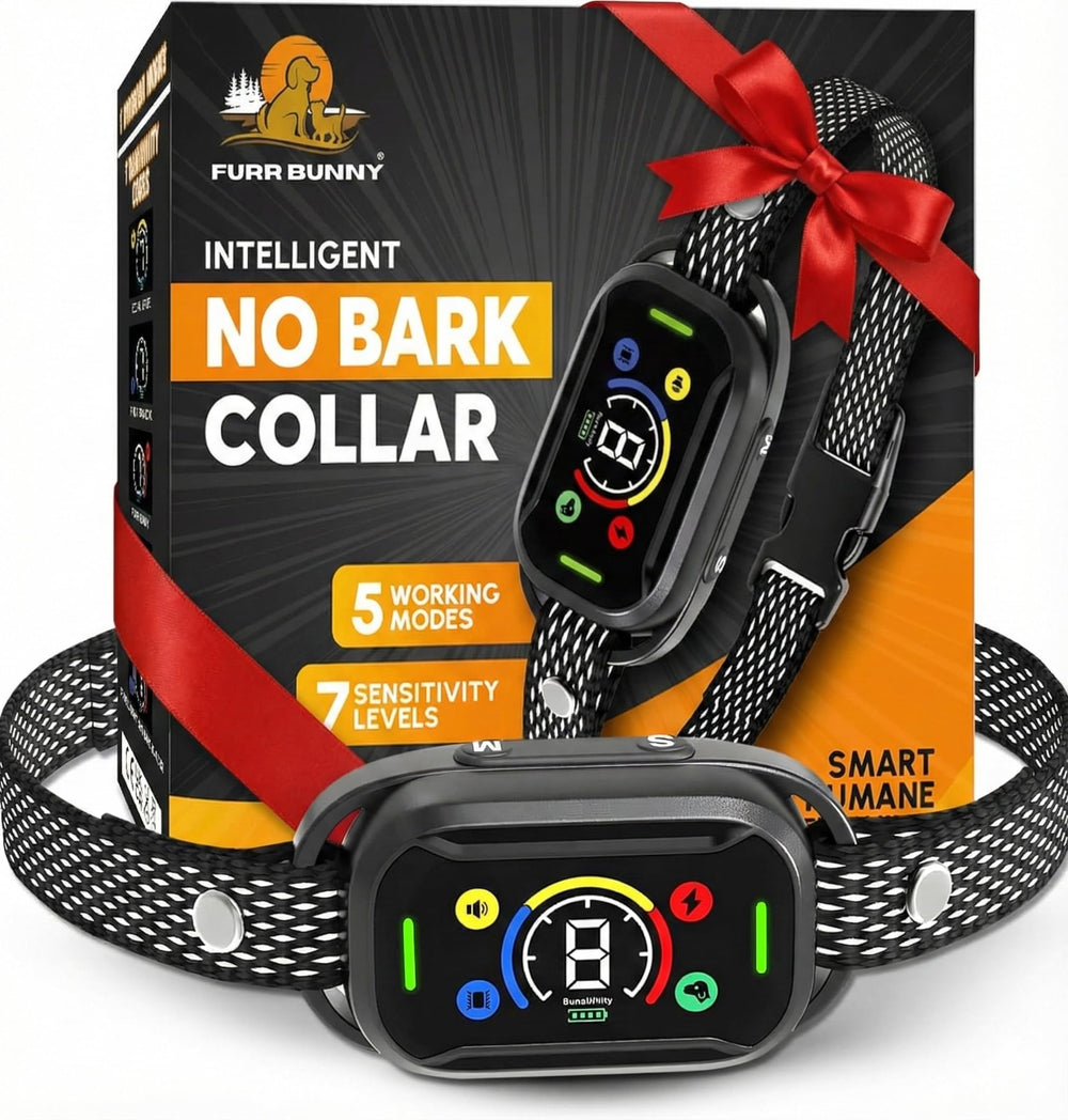 FURR BUNNY bark collar dual sensors detect barking accurately and reduce false triggers