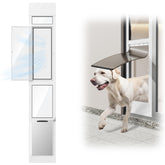 FurrFinesse dog door with screen design promotes air circulation for warm months.