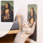 Furrther Sisal Cat Scratcher Mat mounted on the wall offers durable scratching and décor balance.