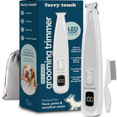 Furry Touch dog paw trimmer front view showing compact, easy-grip design for precise trims