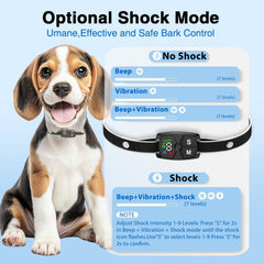 Furryastro bark collar in humane no-shock mode with sound and vibration