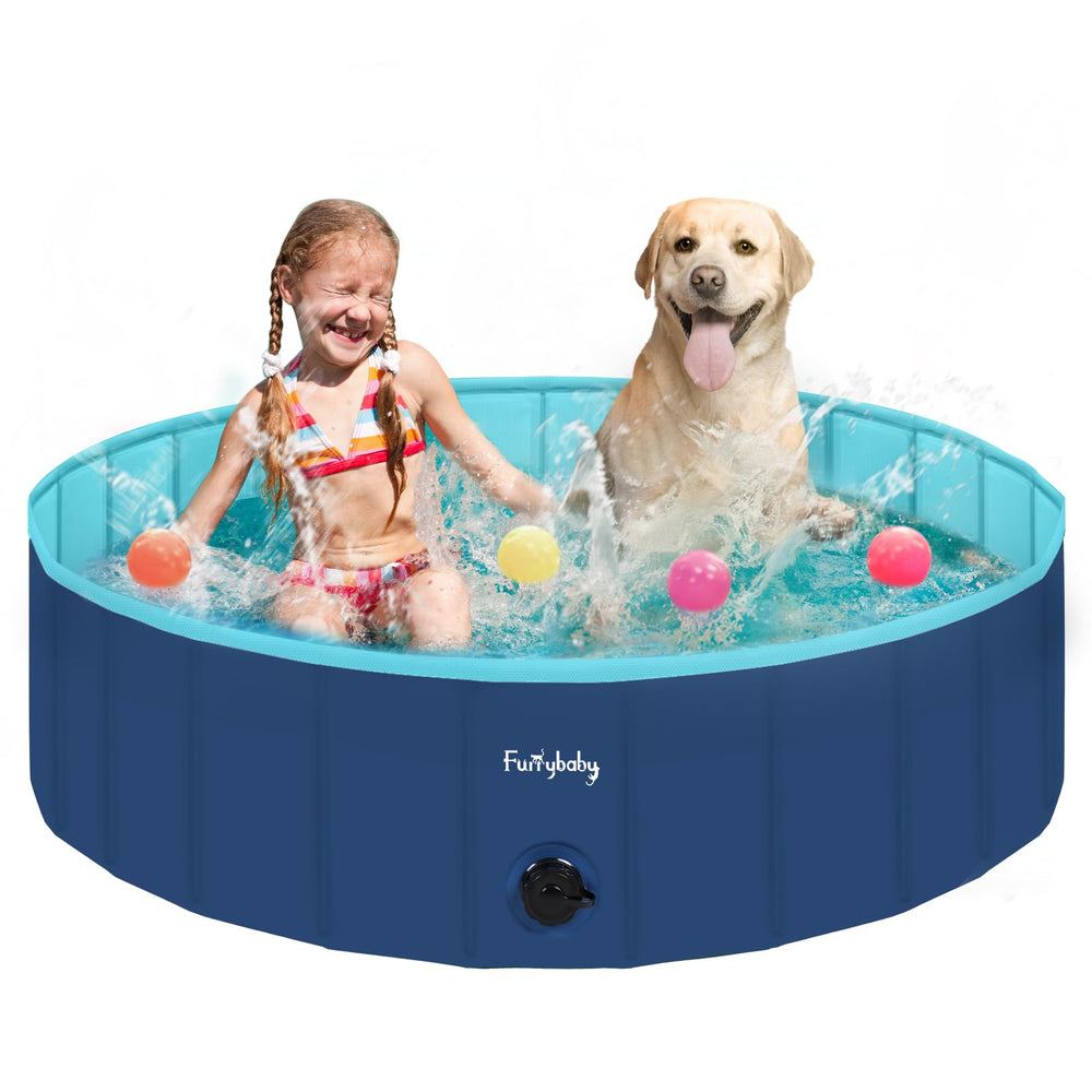 Furrybaby dog pool foldable-compact for easy storage and travel.