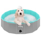Furrybaby foldable dog pool assembled for easy setup and storage