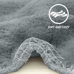 Furrybaby sherpa-pet-blanket close-up shows plush warmth and softness.